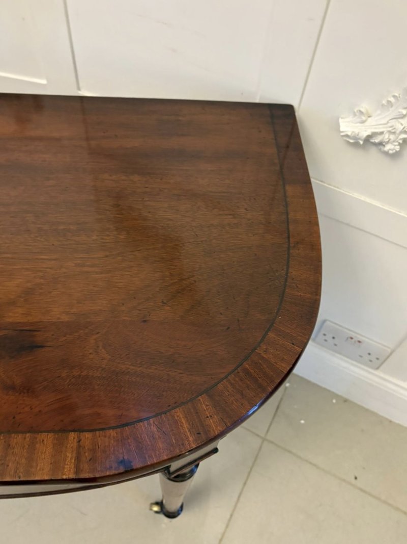 Antique George III Figured Mahogany Console Table - Image 9